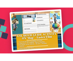 ESL Movie Guide Worksheets on "Hop" - Easter Film