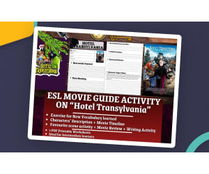 ESL Movie Guide Worksheets on "Hotel Transylvania"