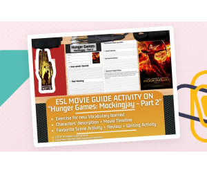ESL Movie Guide Worksheets on "Hunger Games: Mockingjay - Part 2"