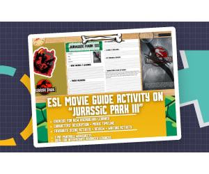 ESL Movie Guide Worksheets on "Jurassic Park III"