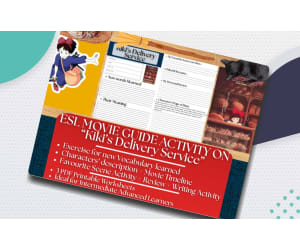 ESL Movie Guide Worksheets on Kiki's Delivery Service - Studio Ghibli