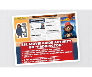ESL Movie Guide Worksheets on "Paddington"