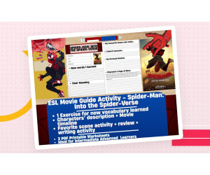 ESL Movie Guide Worksheets on "Spider-Man: Into the Spider-Verse"