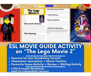 ESL Movie Guide Worksheets on "The Lego Movie 2"