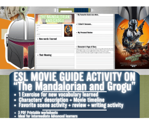 ESL Movie Guide Worksheets on "The Mandalorian and Grogu"