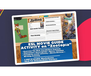 ESL Movie Guide Worksheets on "Zootopia"