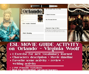 ESL Movie Guide Worksheets - Orlando - Virginia Woolf