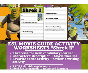 ESL Movie Guide Worksheets - Shrek 2