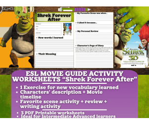 ESL Movie Guide Worksheets - Shrek Forever After