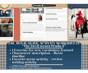 ESL Movie Guide Worksheets - The Devil wears Prada 2 - Fashion