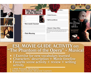 ESL Movie Guide Worksheets - The Phantom of the Opera