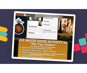 ESL Movie Guide Worksheets - The Two Towers - The Lord of the Rings