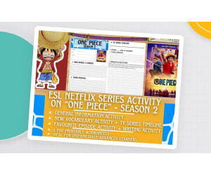 ESL Netflix Series Activity Worksheets on "One Piece" - Season 2