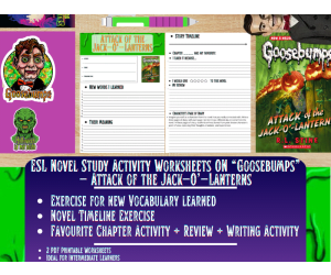 ESL Novel Study - Attack of the Jack-O'-Lanterns - Goosebumps