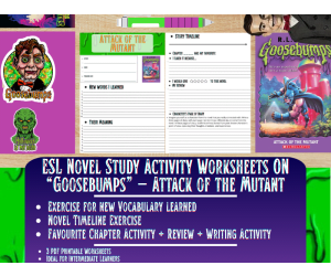 ESL Novel Study - Attack of the Mutant - Goosebumps - R.L Stine