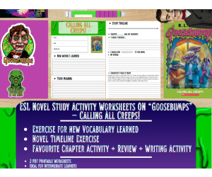 ESL Novel Study - Calling all creeps! - Goosebumsp - R.L Stine