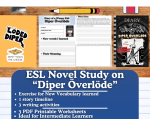 ESL Novel Study - "Diary of a Wimpy Kid: Diper Överlöde" - Jeff Kinney
