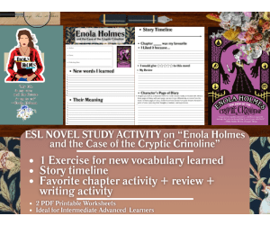 ESL Novel Study - Enola Holmes and the Case of the Cryptic Crinoline