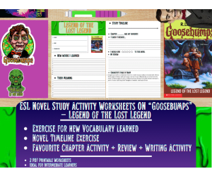 ESL Novel Study - Legend of the Lost Legend - Goosebumps - R.L Stine