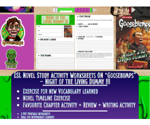 ESL Novel Study - Night of the Living Dummy III - Goosebumps