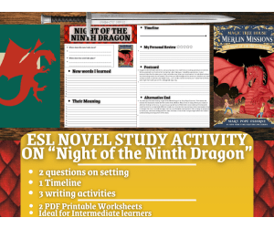 ESL Novel Study - Night of the Ninth Dragon - Magic Tree House