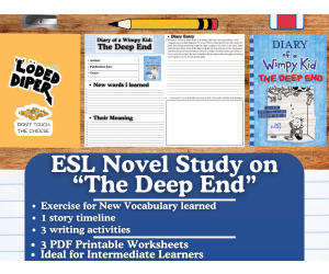 ESL Novel Study on "Diary of a Wimpy Kid: The Deep End" - Jeff Kinney