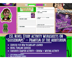 ESL Novel Study - Phantom of the Auditorium - Goosebumps - R.L Stine