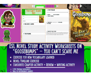 ESL Novel Study - You can't scare me! - Goosebumps - R.L Stine
