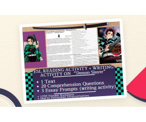 ESL Reading Comprehension + Essay - Demon Slayer - Anime and Manga