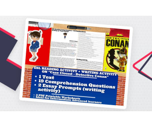 ESL Reading Comprehension + Essay - Detective Conan -  Manga and Anime