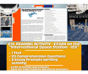 ESL Reading Comprehension + Essay - International Space Station - ISS