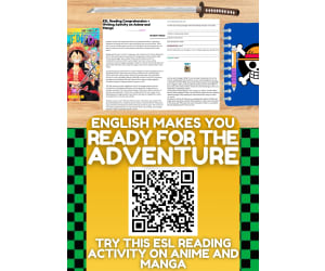 ESL Reading Comprehension + Essay on Japanese Manga and Anime