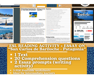 ESL Reading Comprehension + Essay - San Carlos de Bariloche