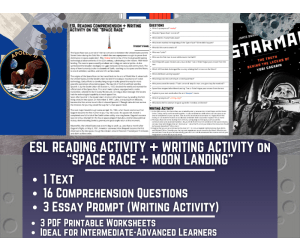 ESL Reading Comprehension + Essay - Space Race + Moon Landing