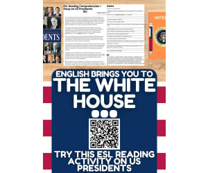 ESL Reading Comprehension + Essay Worksheet - US Presidents + Election