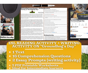 ESL Reading Comprehension + Writing Activity - Groundhog's Day