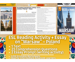 ESL Reading Comprehension + Writing Activity - Warsaw - Poland