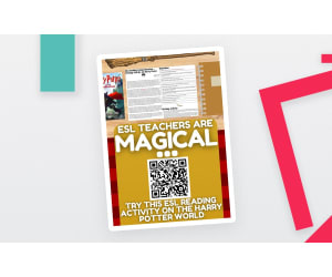 ESL Reading Comprehension + Writing Activity Worksheet on Harry Potter