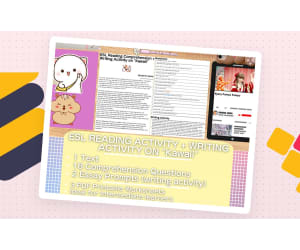 ESL Reading Comprehension + Writing Activity Worksheets on "Kawaii"