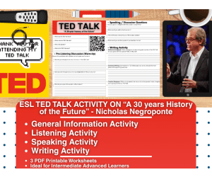 ESL TED Talk Activity - A 30 years History of the Future