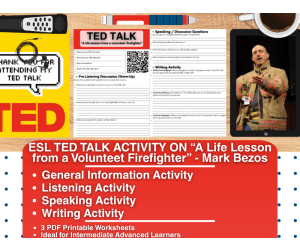 ESL TED Talk Activity - A Life Lesson from a Volunteer Firefighter