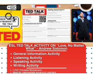 ESL TED Talk Activity - Love, No Matter What - Andrew Solomon