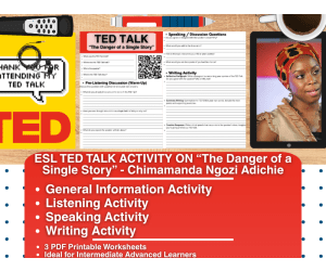 ESL TED Talk Activity - The Danger of a Single Story