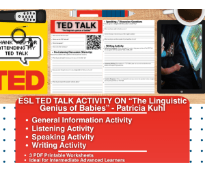 ESL TED Talk Activity - The Linguistic Genius of Babies
