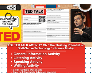 ESL TED Talk - The Thrilling Potential of SixthSense Technology