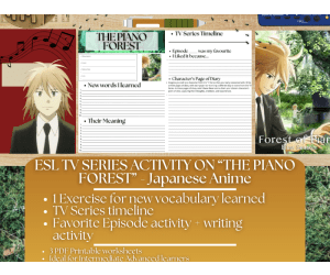 ESL TV Series Activity - The Piano Forest - Season 1 - Japanese Anime