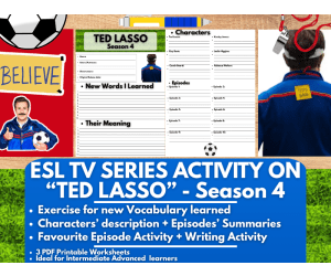 ESL TV Series Activity Worksheets on "Ted Lasso" - Season 4
