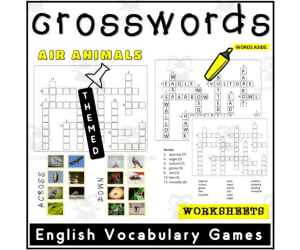 ESL Vocabulary Crossword Task Cards 1