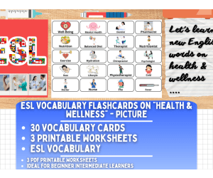 ESL Vocabulary Flashcards - Health & Wellness - Pictures