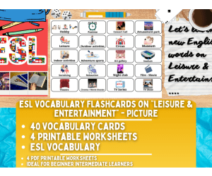 ESL Vocabulary Flashcards - Leisure & Entertainment - Pictures